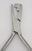 Orthodontic forceps for forming ligatures.