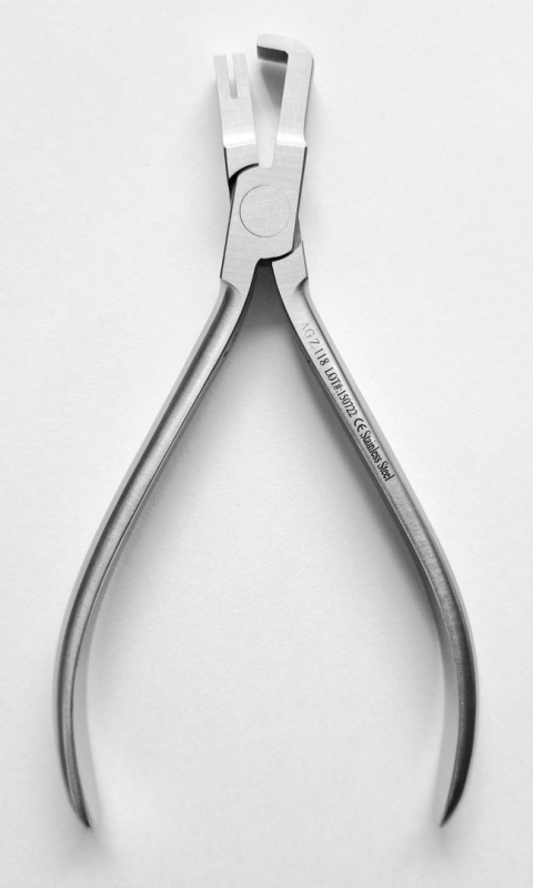 Kleszcze ortodontyczne Schwarz do zaginania grotów, 13 cm.
