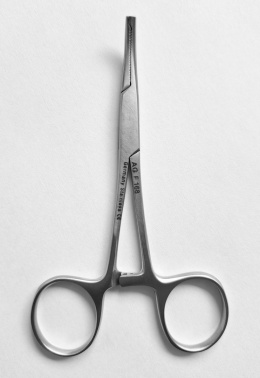 Kleszczyki hemostatyczne Micro-Mosquito/ Halsted-Mosquito, wygięte, z ząbkiem.