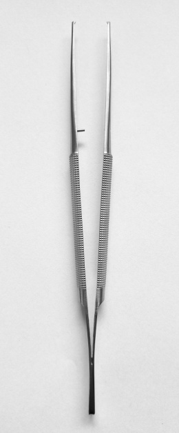 Pęseta mikrochirurgiczna prosta, z ząbkiem, 18 cm